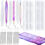 Ballpoint Pen Resin Mold DIY Crafts CASE Resin Mould 3 Pieces Cylinder Shaped