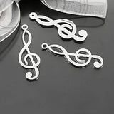 20pcs 33x11mm Music Symbol Charms Stainless Steel DIY Jewelry Findings