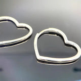 Sterling Silver Hoop Earrings with Pearl Wings and Moon Stars Heart Earrings