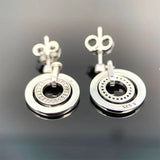 Sterling Silver Hoop Earrings with Pearl Wings and Moon Stars Heart Earrings