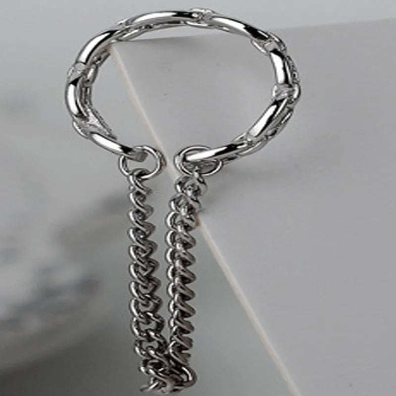 ZFSILVER S925 Silver Chain Earrings for Women