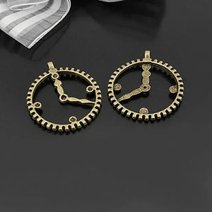 20pcs 30mm Antique Bronze Clock Charms Pendants DIY Jewelry Findings