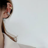 925 Silver Diamond-set Hollow Drawing Line Earring