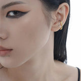 Double Geometry Earrings, S925 Silver, Korean Style, Party Jewelry