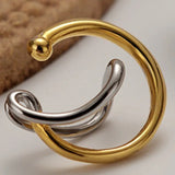 Double Geometry Earrings, S925 Silver, Korean Style, Party Jewelry