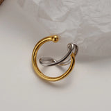 Double Geometry Earrings, S925 Silver, Korean Style, Party Jewelry
