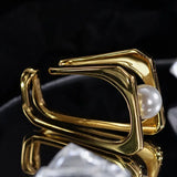 ZFSILVER S925 Silver Pearl Earring Ear Clip Jewelry for Women