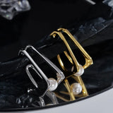 ZFSILVER S925 Silver Pearl Earring Ear Clip Jewelry for Women