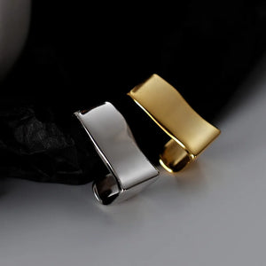 925 Silver Korean Rectangle Earrings for Women Party