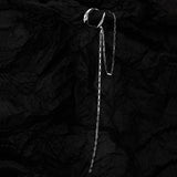925 Silver Hollow Double Chain Earring Clips for Women