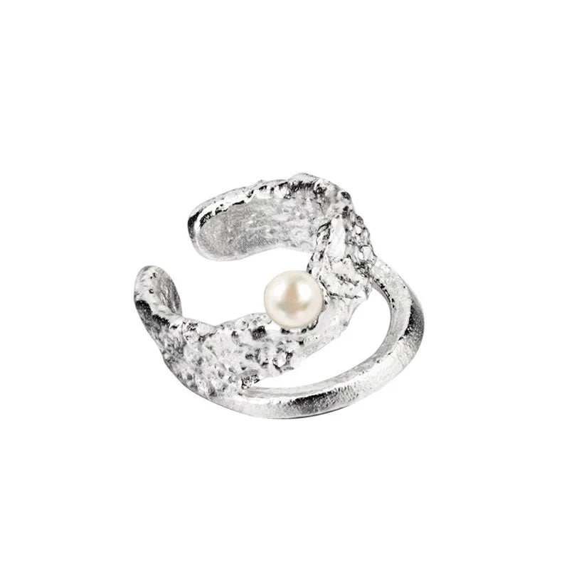 E5150 ZFSILVER S925 Silver Pearl Earrings Charms Party Girls