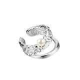 E5150 ZFSILVER S925 Silver Pearl Earrings Charms Party Girls