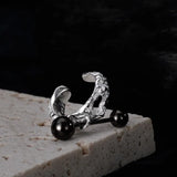 925 Silver Double Texture Earring Ears Clips for Women