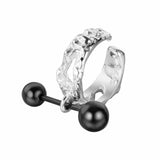 925 Silver Double Texture Earring Ears Clips for Women
