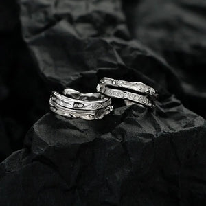 925 Silver Korean Double Diamond Texture Earring Clips
