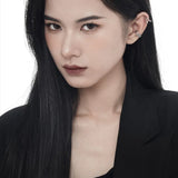 925 Silver Korean Double Diamond Texture Earring Clips