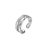 925 Silver Korean Double Diamond Texture Earring Clips