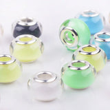 Resin European Charm Bead Round Candy Colors Plastic 100PCs