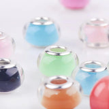 Resin European Charm Bead Round Candy Colors Plastic 100PCs