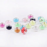Resin European Charm Bead Round Candy Colors Plastic 100PCs