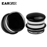 EARKUO Glass Car Stone Ear Plugs Gauges Piercing Body Jewelry