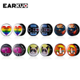 EARKUO Acrylic Cat Deer Moon Ear Tunnels Plugs 2PCS