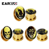 EARKUO Stainless Steel Ear Gauges Tunnels Stretchers Body Piercing