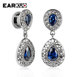 EARKUO Pearl Dream Catcher Dangle Ear Tunnels Body Piercing Jewelry