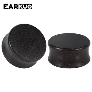 EARKUO Hollow Wood Ear Plugs & Tunnels Body Piercing Jewelry Earring Gauges 2PCS