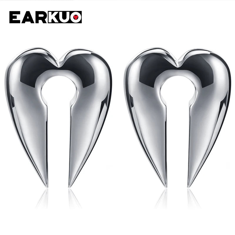 EARKUO Style Stainless Steel Ear Weight Body Jewelry Piercing Stretchers 2PCS
