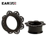 EARKUO Stainless Steel Flower Ear Gauges Tunnels 2PCS
