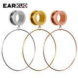 EARKUO Stainless Steel Pearl Dangle Ear Plugs 2PCS