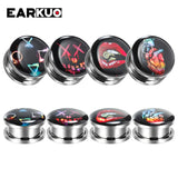 EARKUO Stainless Steel Love Heart Lip Cat Ear Piercing Tunnels Body Jewelry 2PCS