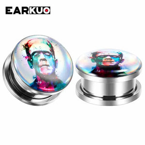 EARKUO Character Ear Piercing Plugs Body Jewelry 2PCS