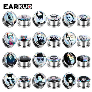 EARKUO Character Ear Piercing Plugs Body Jewelry 2PCS