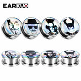 EARKUO Character Ear Piercing Plugs Body Jewelry 2PCS