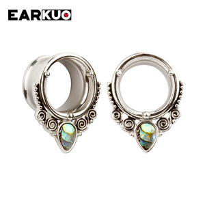 EARKUO Stainless Steel Ear Piercing Plugs Tunnels Stretchers 6-25mm