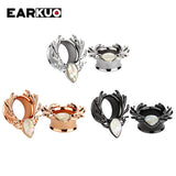 EARKUO Stainless Steel Ear Piercing Plugs Tunnels Stretchers 6-25mm