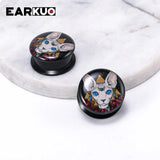 EARKUO Acrylic Cat Mouse Tiger Dinosaur Ear Plugs 2PCS