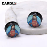 EARKUO Acrylic Cat Mouse Tiger Dinosaur Ear Plugs 2PCS