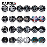 EARKUO Acrylic Sheep Dinosaur Moon Ear Tunnels Plugs 2PCS