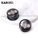 EARKUO Acrylic Sheep Dinosaur Moon Ear Tunnels Plugs 2PCS