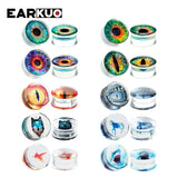 EARKUO Eyeball Acrylic Ear Plugs Gauges Body Piercing Jewelry 2PCS