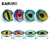 EARKUO Eyeball Acrylic Ear Plugs Gauges Body Piercing Jewelry 2PCS
