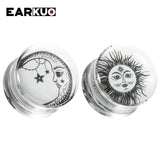 EARKUO Acrylic Ear Piercing Tunnels Gauges Body Jewelry for Unisex