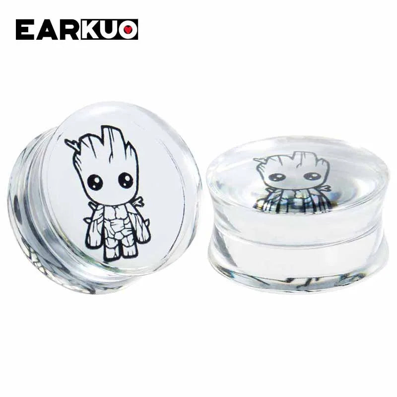 EARKUO Acrylic Ear Piercing Tunnels Gauges Body Jewelry for Unisex
