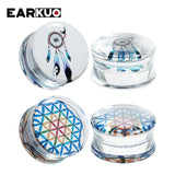 EARKUO Acrylic Ear Piercing Tunnels Gauges Body Jewelry for Unisex