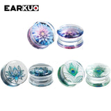 EARKUO Acrylic Ear Piercing Tunnels Gauges Body Jewelry for Unisex