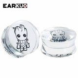 EARKUO Acrylic Ear Piercing Tunnels Gauges Body Jewelry for Unisex