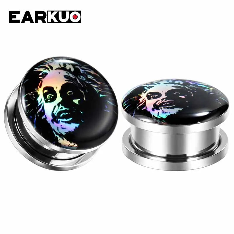 EARKUO Stainless Steel TV Character Ear Tunnels Gauges